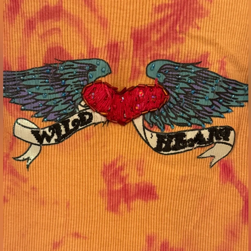 Tiedye Tank with embroidered heart design - Picture 3 of 4